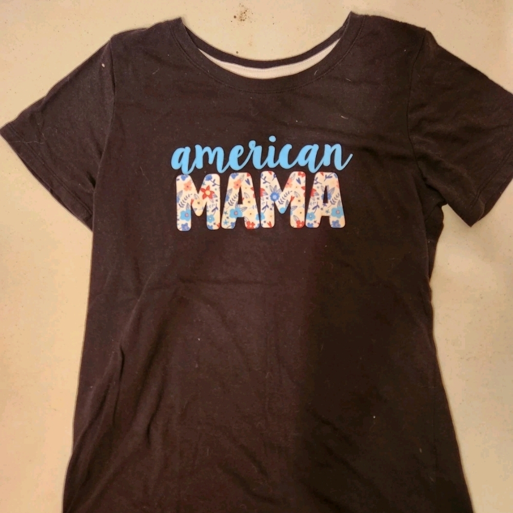 American Mama Graphic Tee - Black